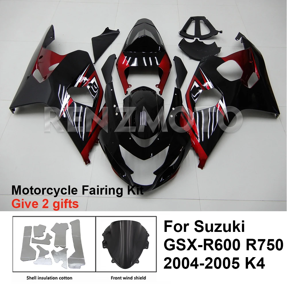 

Обтекатель для мотоцикла Suzuki GSX-R600 R750 04-05 K4 K5, комплект кузова, декоративная пластиковая защитная пластина, аксессуары, оболочка