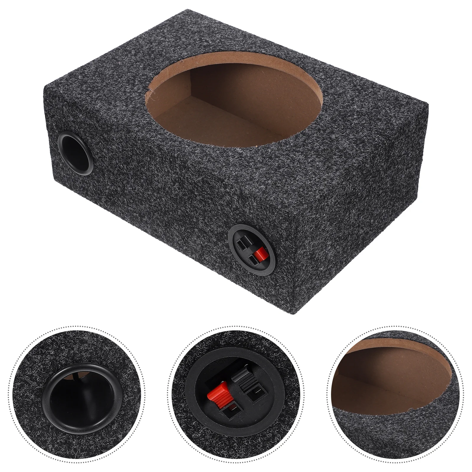 Sealed Carpeted Subwoofer Enclosure 8 Inch Sub Box Replacement DIY Accessory Car Audio Wooden Box Modified Subwoofer