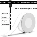 White cable label