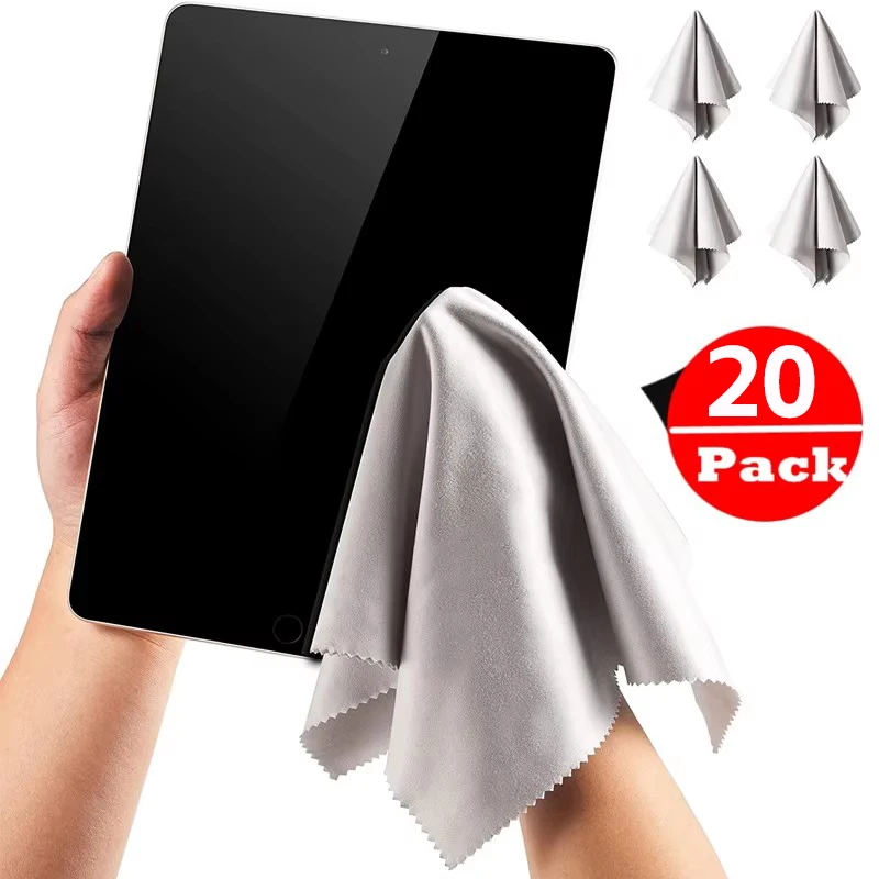 20Pcs Computer Cleaning Cloth Microfiber Camera Lens Glasses Cleaner TV ...