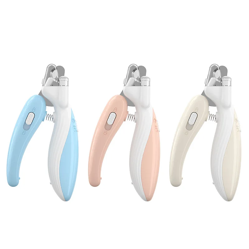 Pet Nail Clipper Pet Nail Scissors Professional Dog Nail Clippers With Led Light Pet Nail Clippers for Cats Dogs Splash-Proof Pet Cat Claw Scissors Dog Cutter