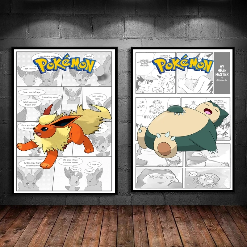 

Постеры на холсте Pokemon Eevee, подарки, декор для детской спальни, Модульная картина, классическое высококачественное искусство, детское искусство