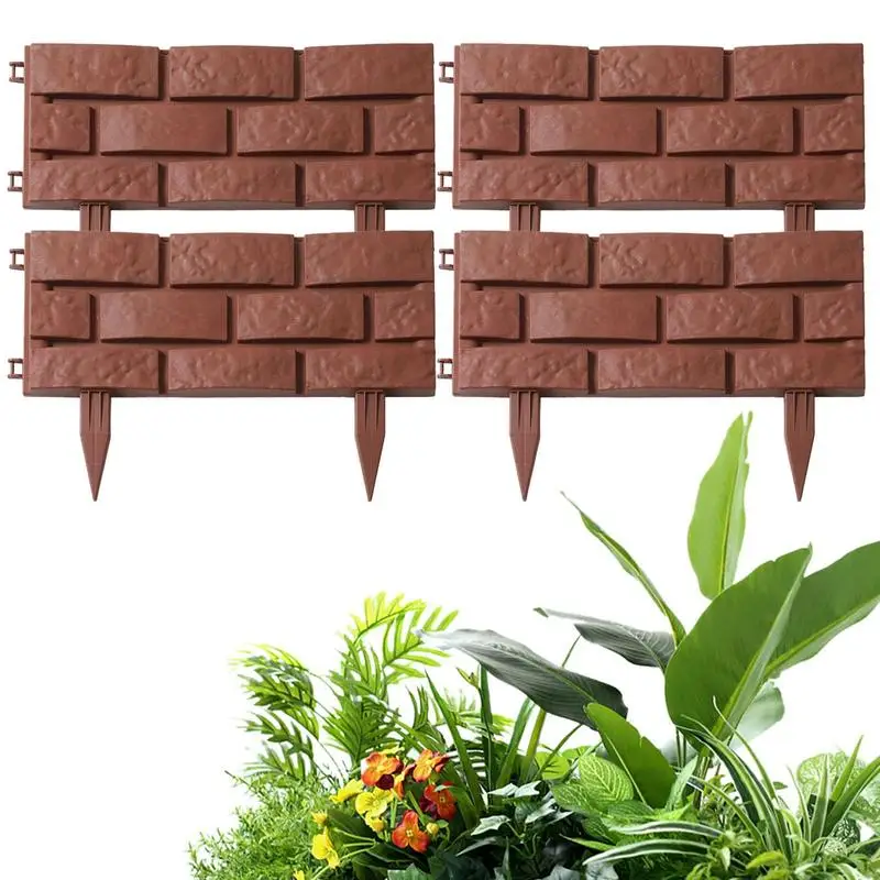 

Decorative Edging Borders Garden Picket Fence Border Grass Lawn Border Decoration Border Fence 4pcs Flower Beds Fence Panels