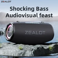 Zealot-S87 Outdoor Portable Wireless Bluetooth Speaker 80W High Volume Subwoofer Sound Performace IPX6 Waterproof Camping