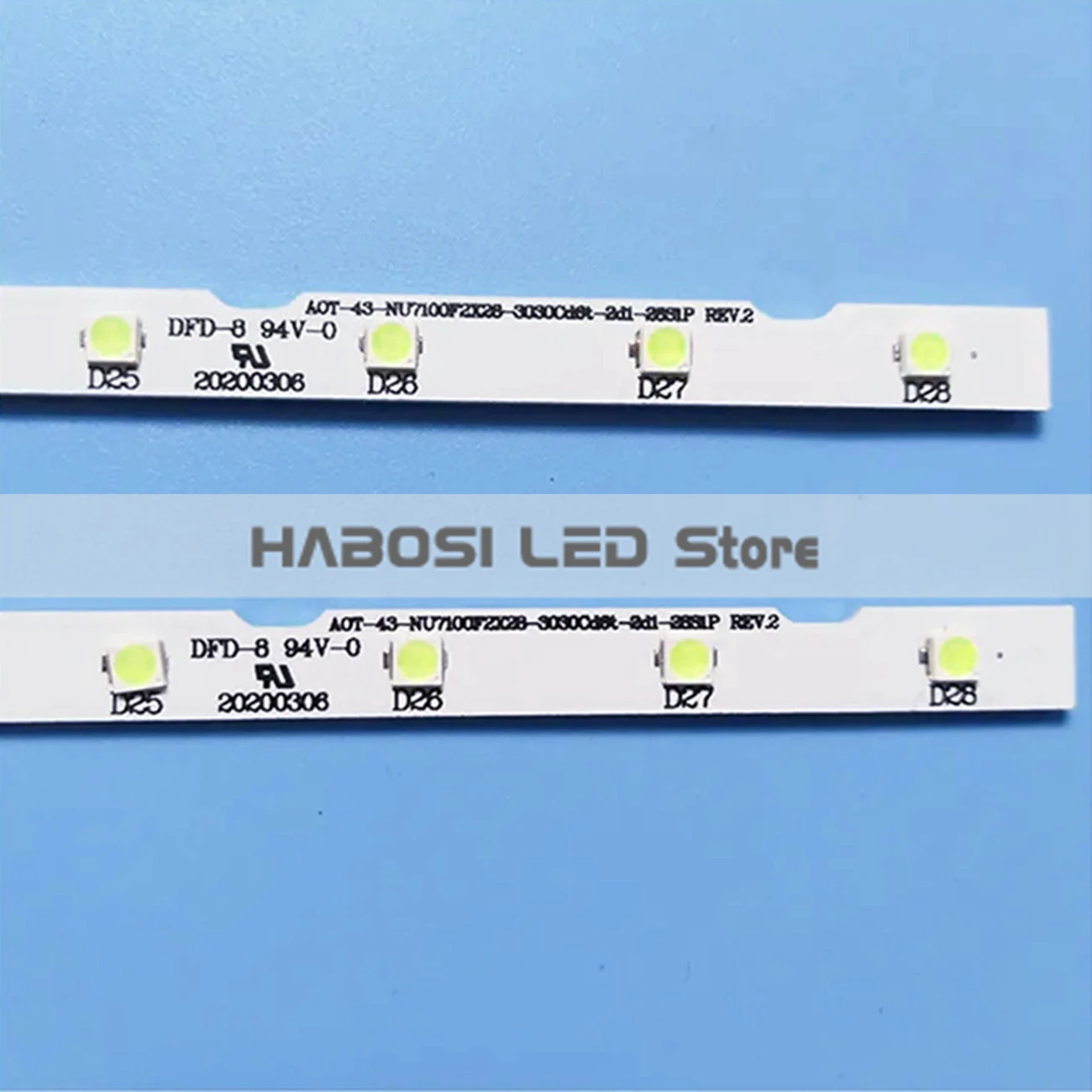 2pcs LED LM41 00606A V8N1 430SM0 R0 BN96 46053A 45954A BN61 15482A BN44 00947A UE43NU7190 UE43NU7192 UE43NU7195 UE43NU7199