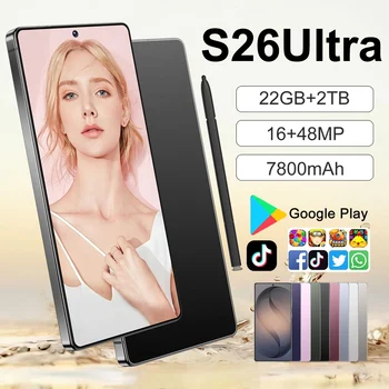 Cover Protettive in Silicone per Cellulari 22GB+2TB, Compatibili con S26 Ultra, Accessori per Smartphone Android 5G con Schermo 7.3HD