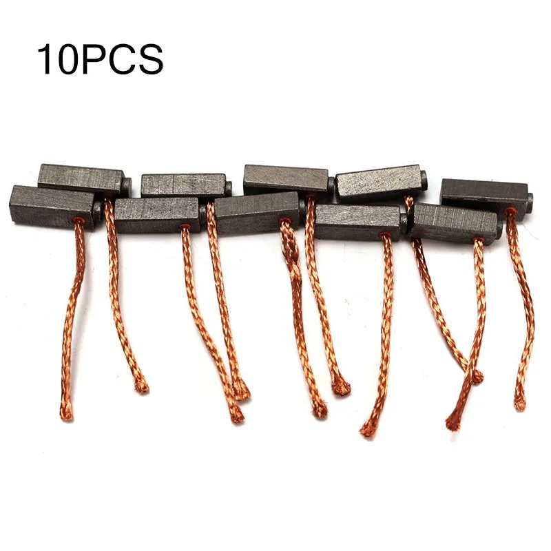 10 개/대 5mm x 6mm x 14mm 카본 브러쉬 와이어 리드 일반 전기 모터 교체 용 발전기 모터 브러시