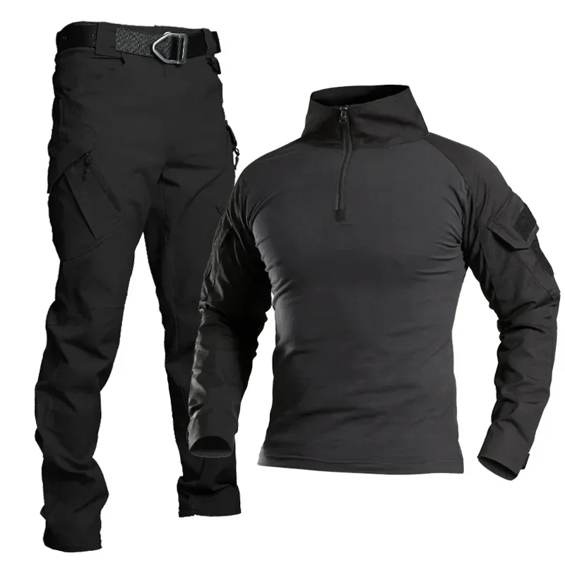 Hunting Uniforms Set Men Camouflage Breathable Multicam Black Suit Hiking Shirt Tactical Cargo Uniform Hunting Set