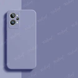 Liquid Silicone Rubber Protector Case - Sleek and Durable Cover for Realme GT2 (Lavender Grey)