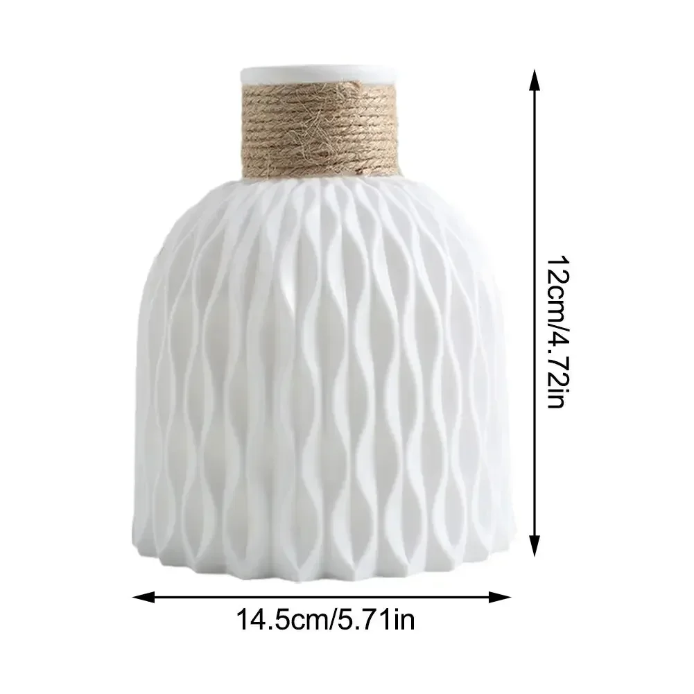 Nordic New Flower Vase Home Decor Plastic Vases Imitation Ceramic Unbreakable Flower Basket For Wedding Modern Room Home Decor