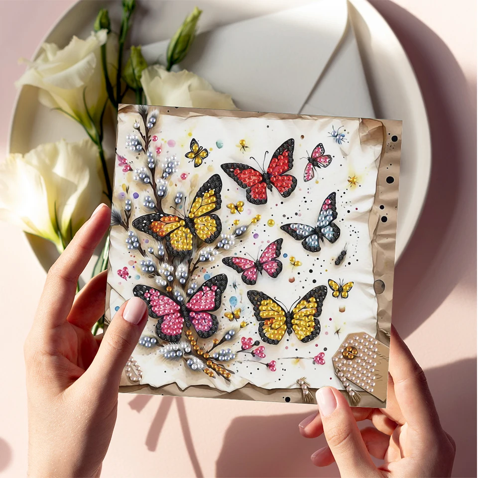 6 Pack DIY Diamond Painting Birthday Greeting Cards
