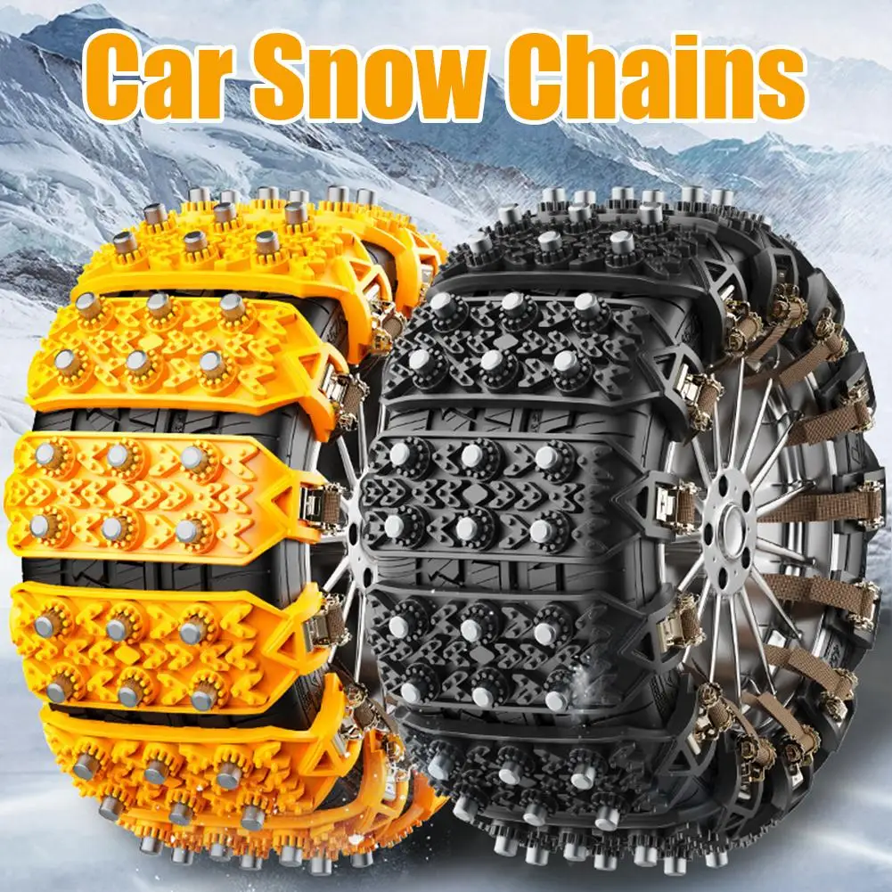 Car Snow And Mud Anti-skid Chain Winter Universal Rubber Anti-skid Chain Manual Installation High Friction Heavy Duty Safety Aut