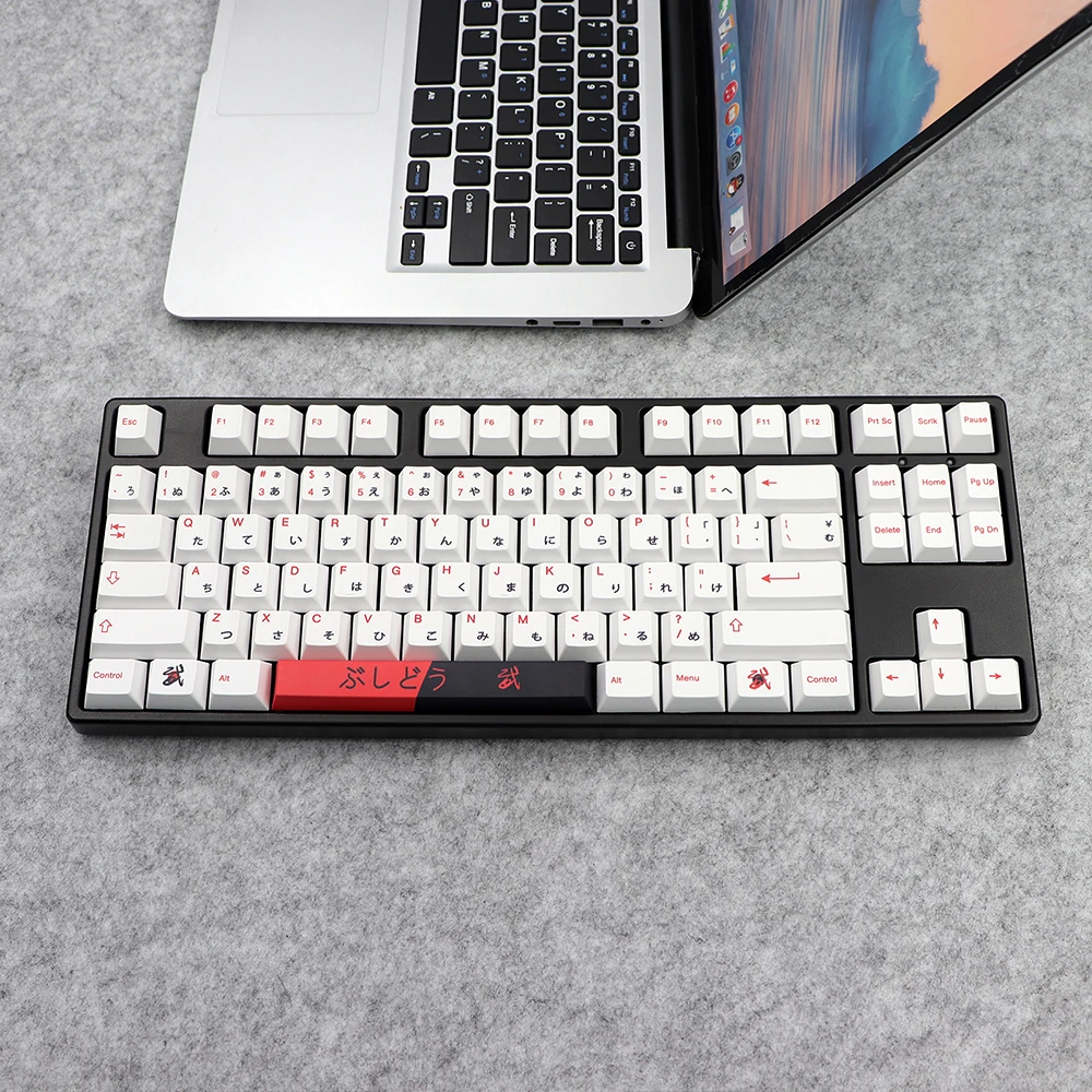 gmk bushido keycap cereja perfil corante subb keycaps compatível cereja teclado mecânico barra de espaço