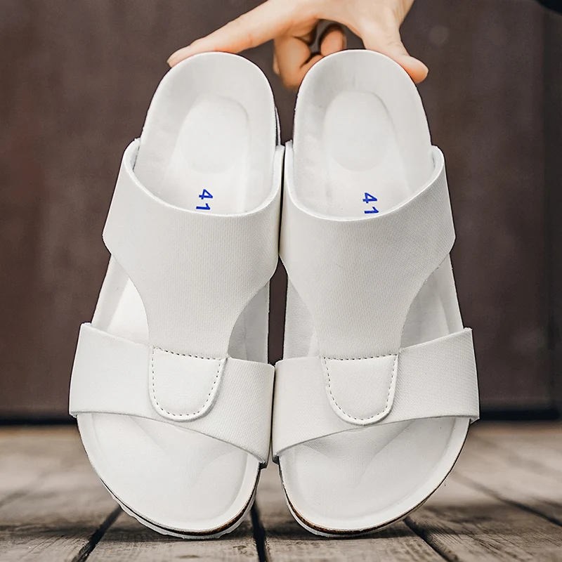 Men's Summer Cork Clogs, Anti-slip Casual Outdoor Slides_voghion.com