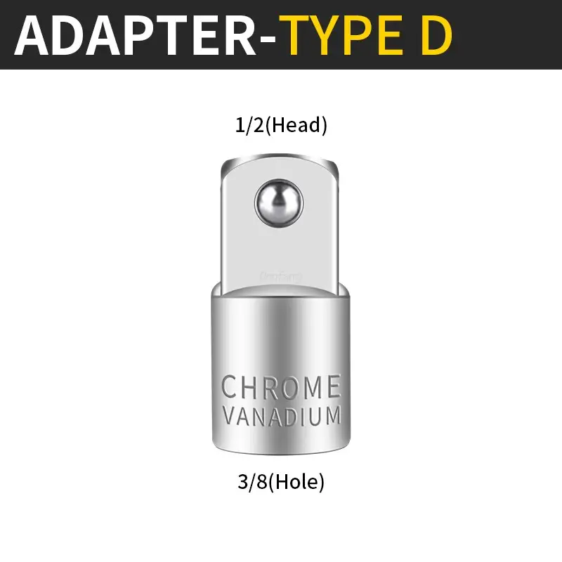 Onnfang Socket Adapter Drive Head Ratchet Wrench 1/2 3/8 1/4 CR-V Chrome Vanadium Steel for Car Bicycle Garage Home Repair Tools - Image 13