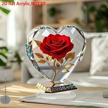 Bohemian Heart Sculpture with Red Roses 1