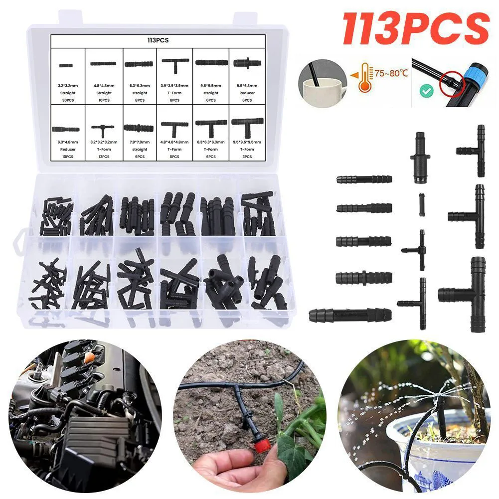 Auto-Schlauchverbinder-Sortiment, Reduzier-Set, gerade T-Stück-Anschlüsse aus Kunststoff für Kühlsysteme, Kraftstoffsysteme – Detail 4