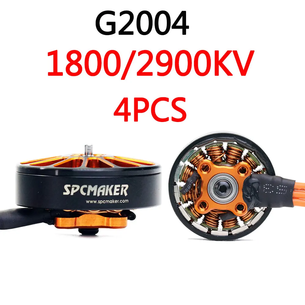 

4PCS SPCMAKER Galloping G2004 1800KV 6S 2900KV 4S Lipo Brushless Motor For GEMFAN 5125 3-Blade 5inch Propeller Ducted Drones
