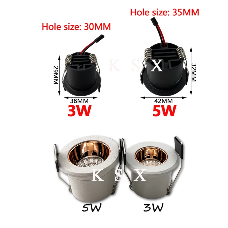 미니 LED 스팟 COB Downlights 3W 5W 최근 천장 AC110-220V 천장 캐비닛 쇼케이스 로프트 장식에 대 한 디 밍이 가능한 빛