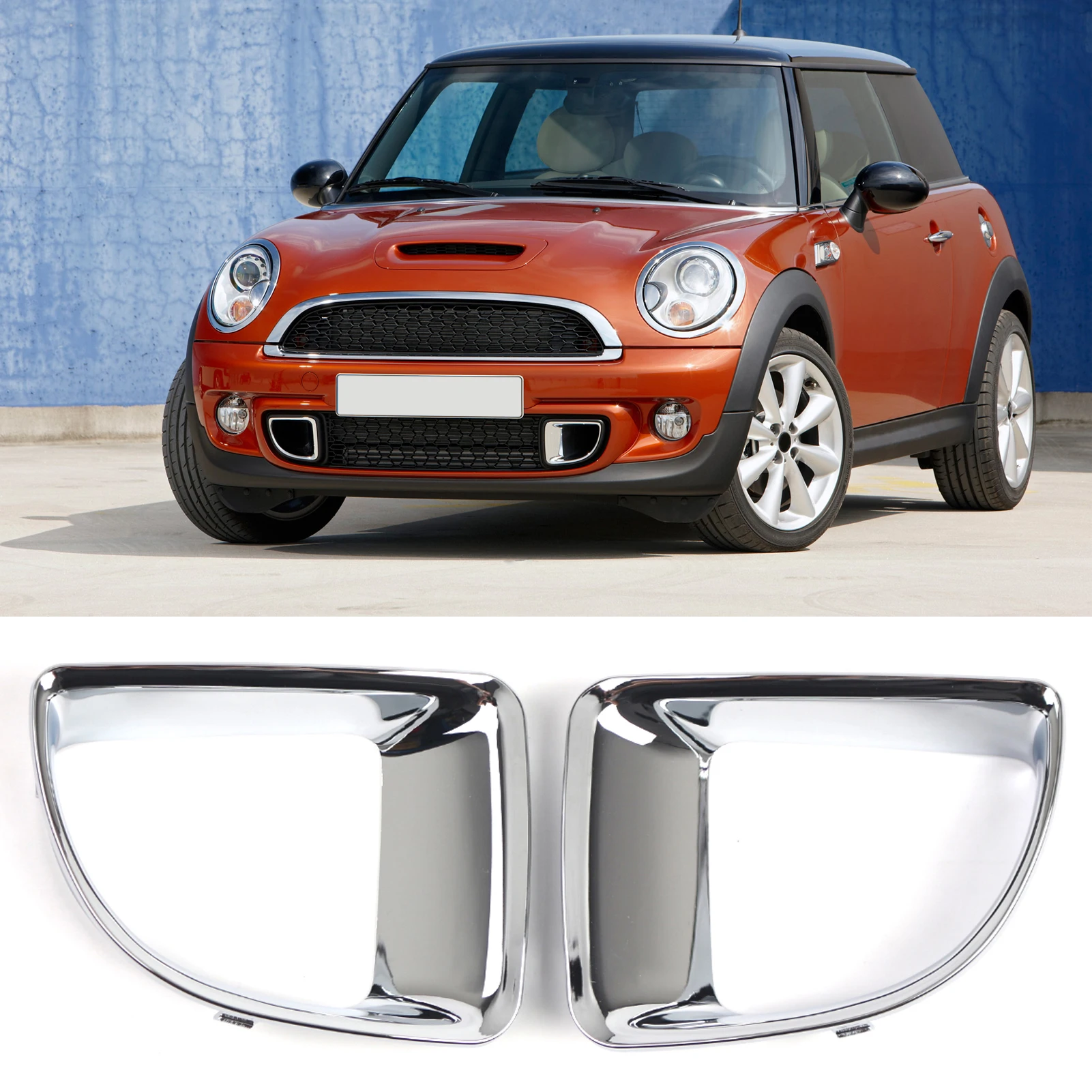 Auto Accessories Exterior 1 Pair Front Bumper Air Duct Vent Covers Replacement for  Mini R55 R56 R57 R58 R59 2007 - 2015