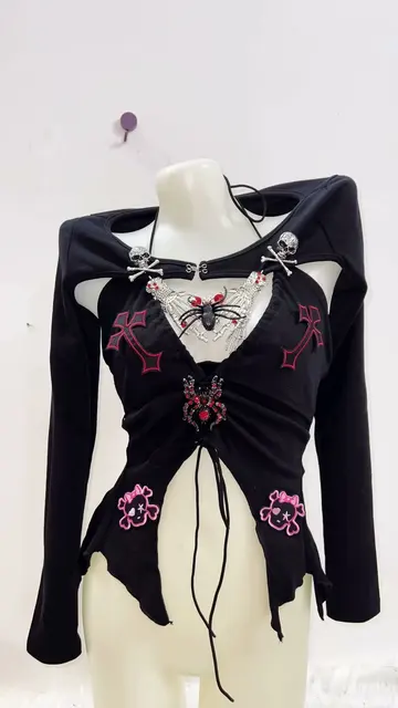 Gothic Halter Neck Skull Top and Shrug 2