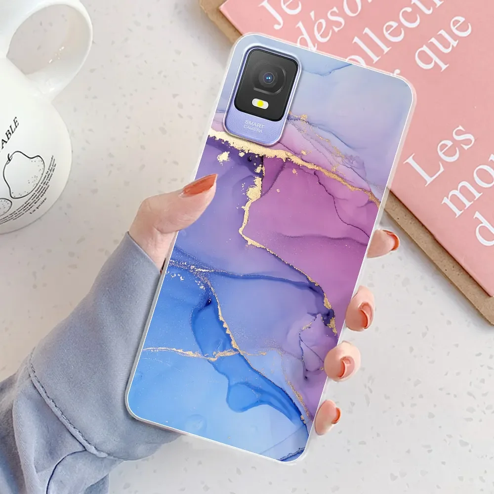 TREBAM Cover per TCL 403 (6.0 ), 2 Pezzi Anti-Graffio X Antiurto Silicone Protettiva Case Ultra Sottile Morbido TPU Bumper Custodia per TCL 403
