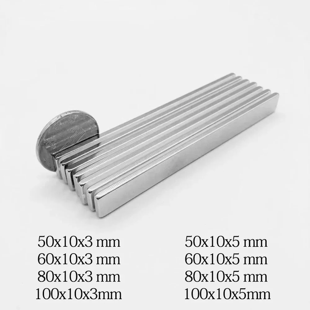 Powerful Rectangular Magnets for Versatile Use - Ideal for Refrigerator, Office, and DIY Projects