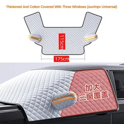 Universal Car Windshield Sunshade and Frost Protector - Waterproof Front Windscreen Cover (L)