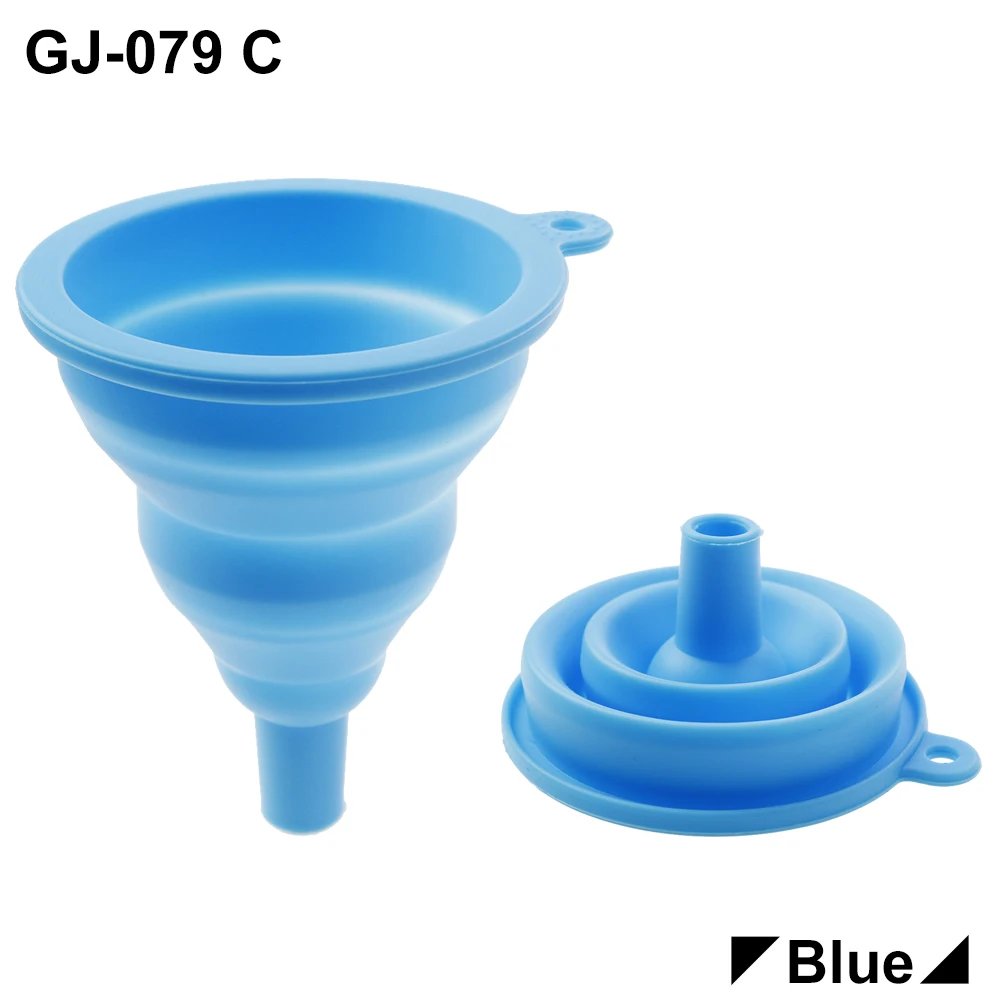 1 adet Mini silikon katlanır huni taşınabilir geri çekilebilir ev sıvı dağıtım mutfak gereçleri asılı depolama yerden tasarruf etmek