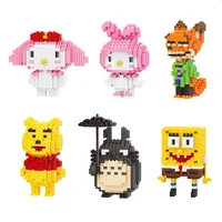 Linkgo Sanrio Micro Building Blocks SpongeBob Melody Cinnamoroll Mike Winnie The Pooh Mini Brick Figure Toy For Christmas 1