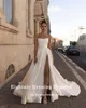 Eightale Princess Wedding Dress V-Neck Satin A-Line Customized White Ivory Side Slit Bridal Gown Vestido De Noiva 3