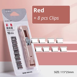 Compact Reusable Stapler for Office and School Use (Red)