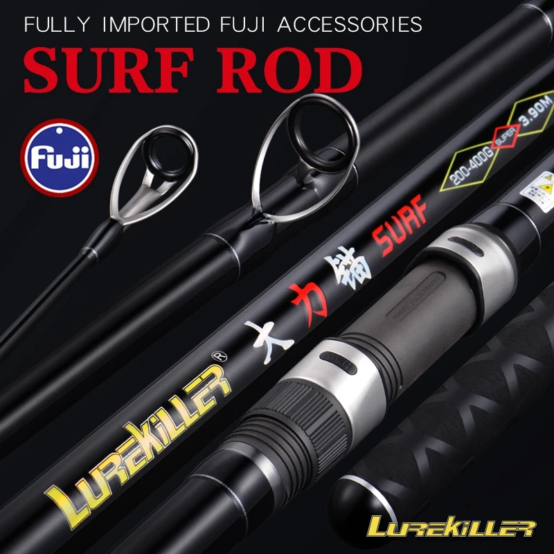 Lurekiller Japan Quality Power Surf Rod 3.90M High Carbon Sink 200-400G 3  Sections Long Cast Rod