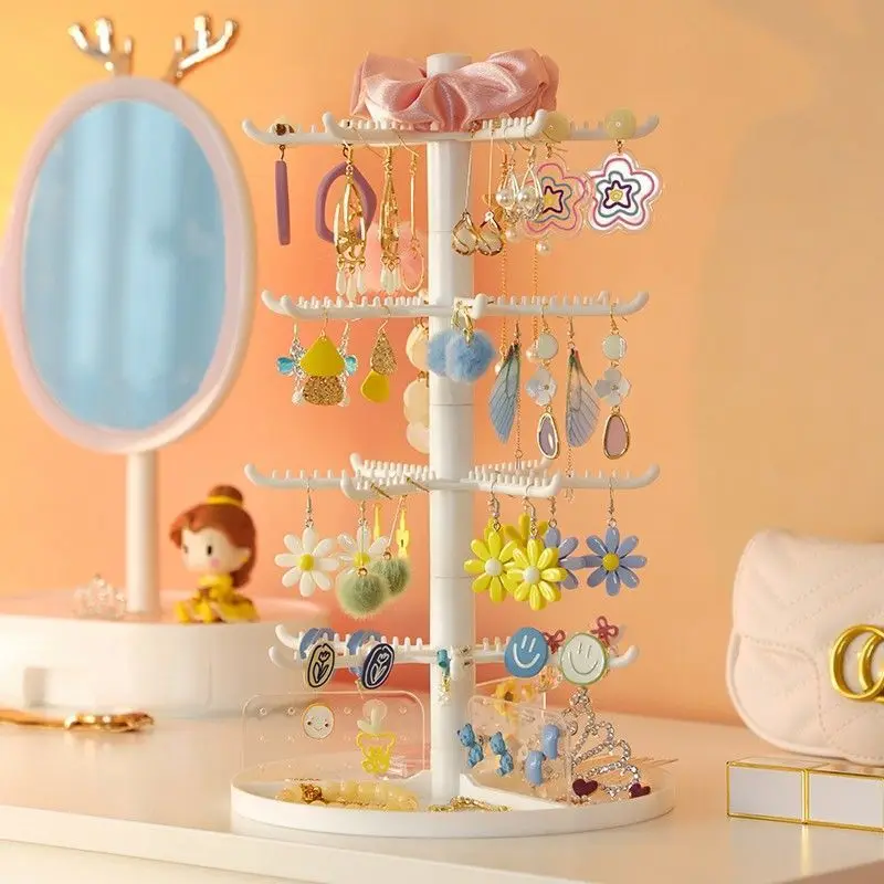 2/3/4 Layer Acrylic Jewelry Storage Display Stand Keychain Display Hanger  Rotating Necklace Pendant Storage Hanger Hook - AliExpress