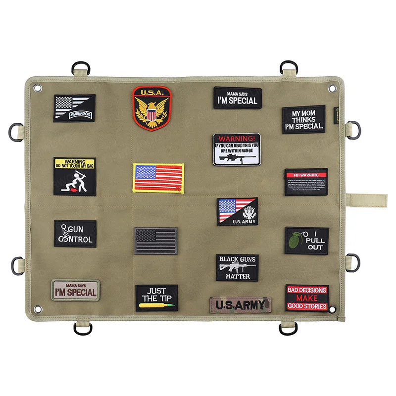 Patch Storage Display Board Holder Tactics Army Panel Honor Medal Emblem Oxford Collection Wall Hang Sticker patch storage holder