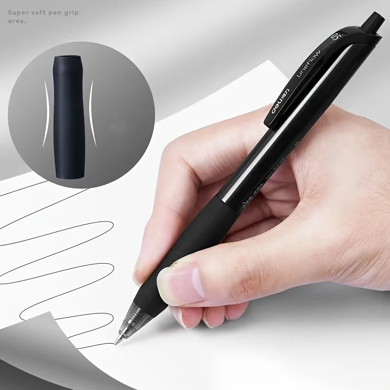 Large Capacity Gel Ink Pens – Smooth Writing with Soft Grip in Black, Blue, and Red