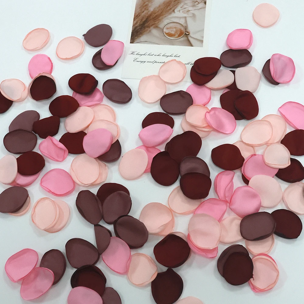 100pcs 현실적인 실크 장미 꽃잎 웨딩 장식 장미 꽃잎 인공 꽃 결혼 테이블 장식 꽃 소녀 꽃잎