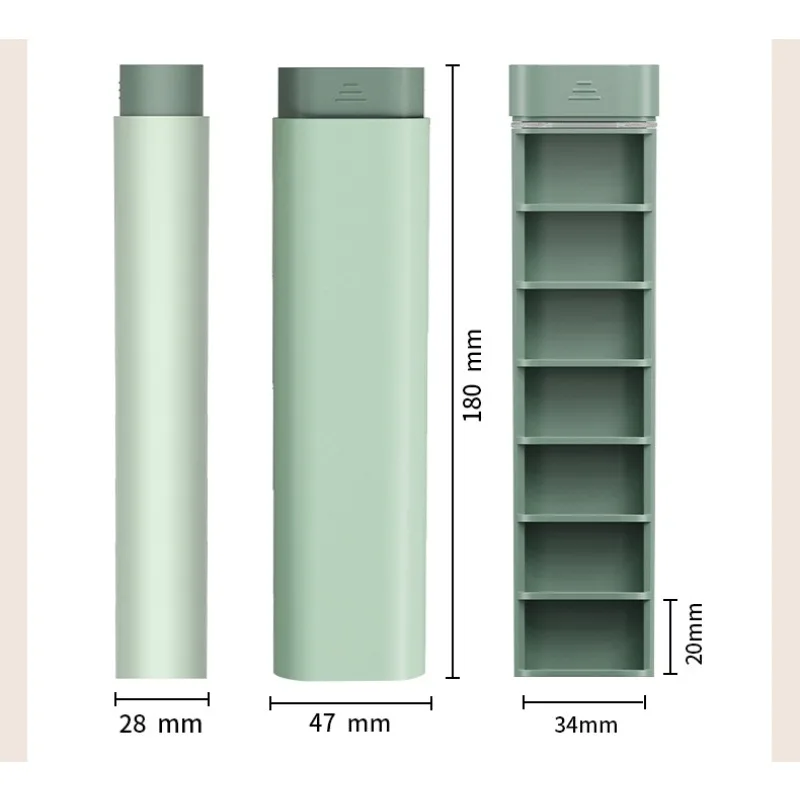 Portable Weekly Medicine Organizer with Sub-Compartments