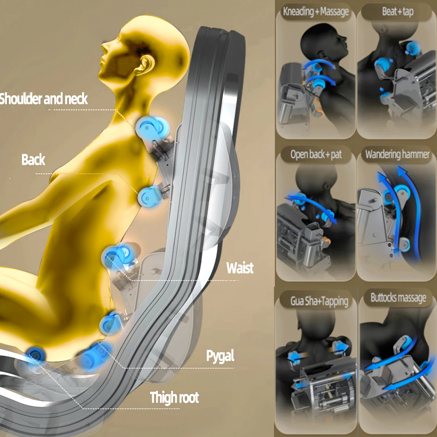 Three Years Warranty UKL New Chairs 4D SL-Track Full Body Air Bag Zero Gravity Luxury Electric Massager For Office Massage Sofa 3
