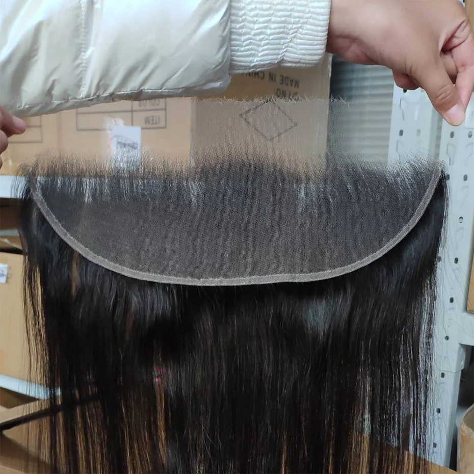 Gabrielle 13x4 HD Lace Frontal Straight Human Hair Invisible Transparent Lace Closures Only Brazilian Remy Hair Pre-Plucked