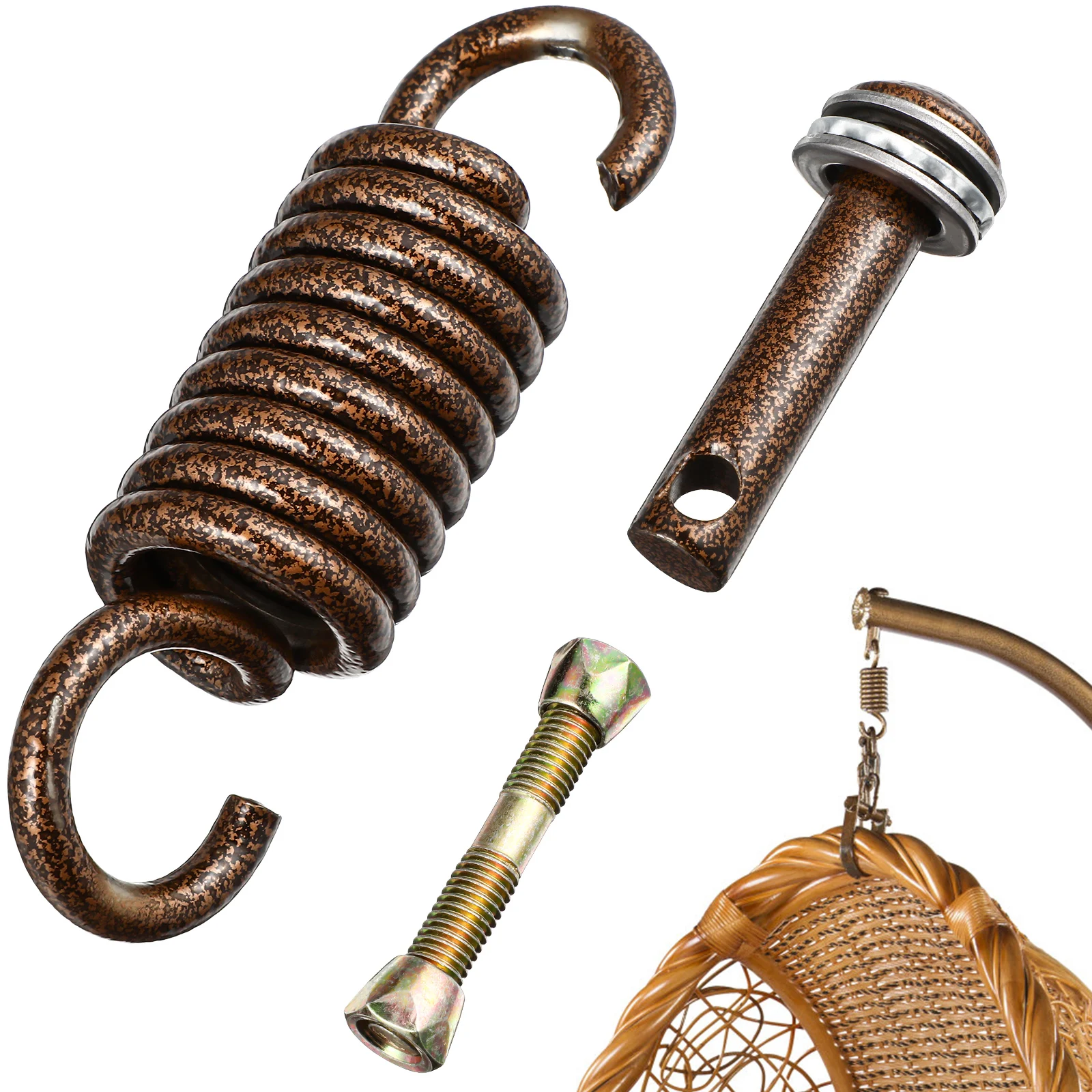 Hammock Hanging Swing Chair Hook Outdoor Kit Hooks Heavy Ceiling Porch Hanger Duty Springs Suspension Accessories Chairs Parts hammock fittings