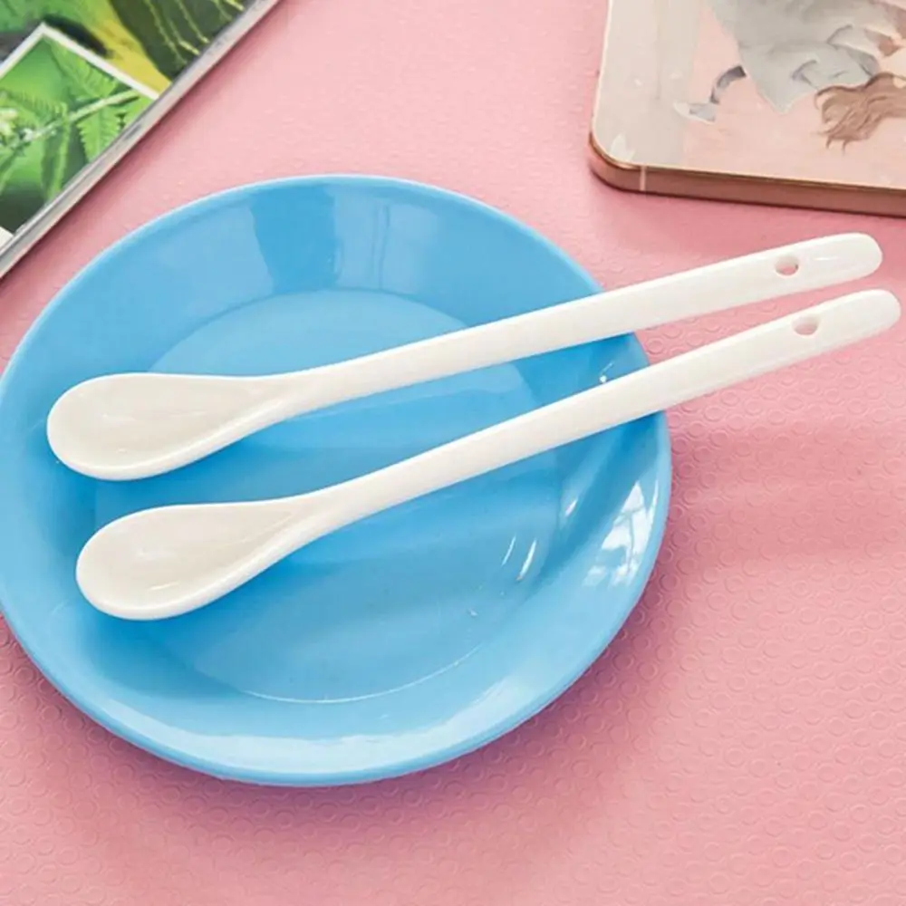 Flatware Ice Cream Kitchen Tea Dessert Procelain Bone Ceramic Coffee Spoon 1/3PCS Pure White tea spoon