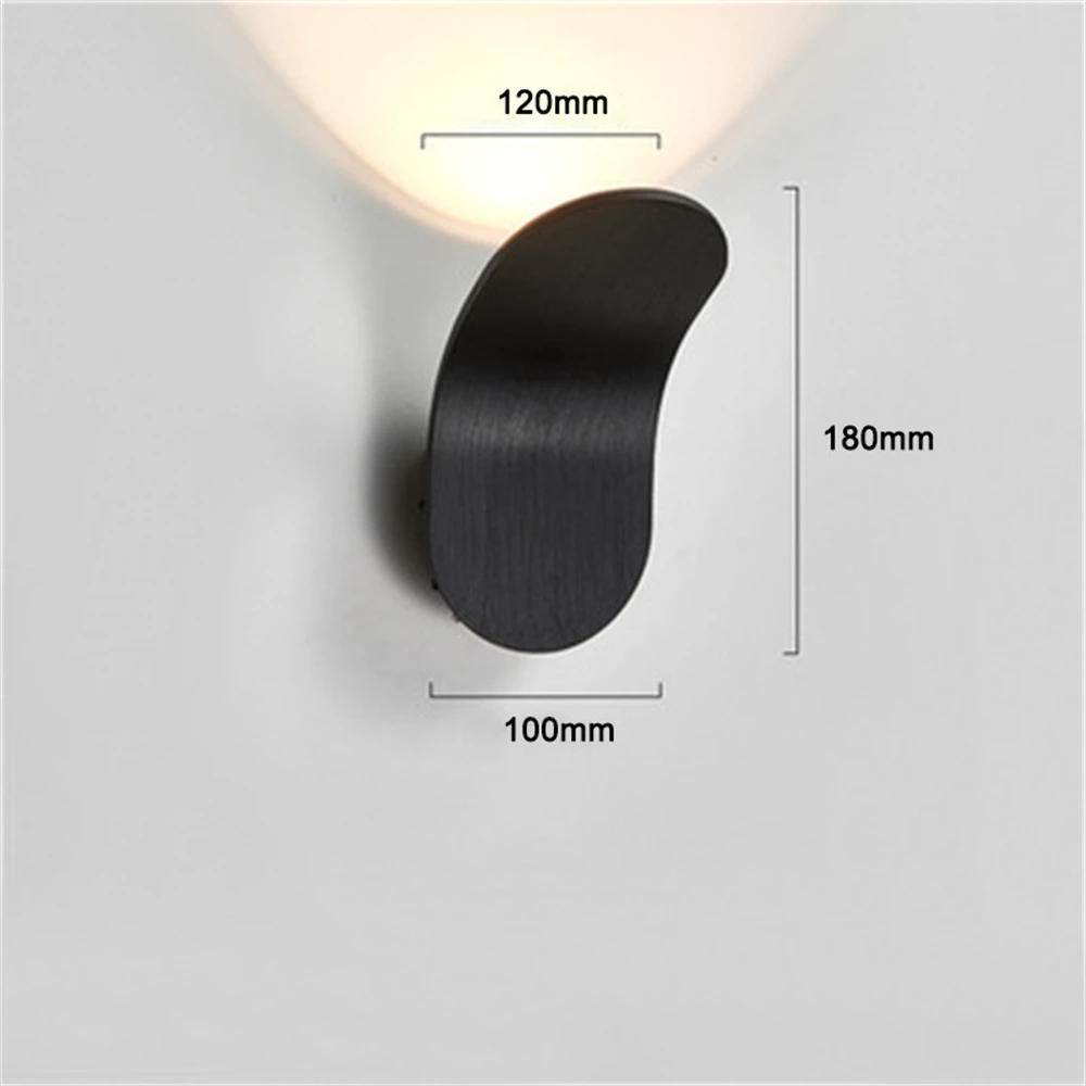 LED 실내 벽 램프, 침실 거실 침대 옆 램프, 현대 가정 조명, 발코니 복도 벽 조명 장식 스콘스, 7W