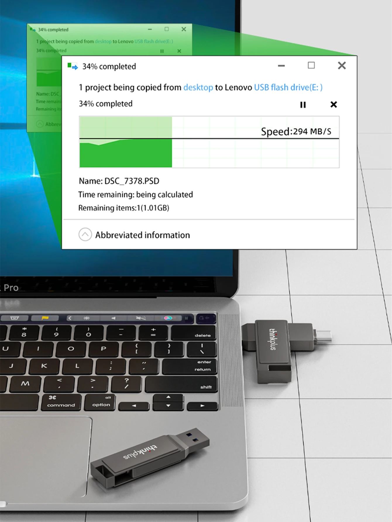 Lenovo Thinkplus USB 3.2 Flash Drive flash drive 32G 64G 128G 256G Options