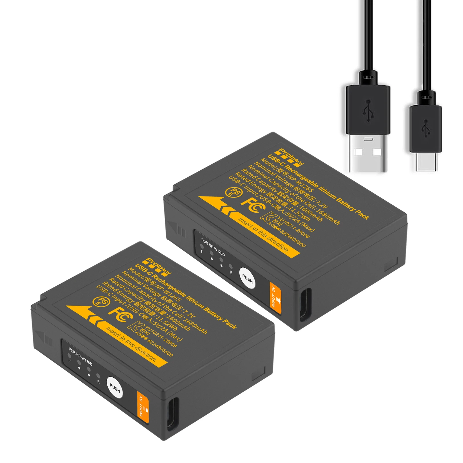 Newmowa NP-W126 2 Batteria e Doppio Caricatore USB per Fujifilm NP-W126 NP-W126S e Fuji FinePix HS30EXR HS35EXR HS50EXR X100F X-E1 X-E2 X-E2S X-E3 X-H1 X-Pro1 X-Pro2 X-T1 X-T2 X-T3 X-T10 X-T20 X-T100