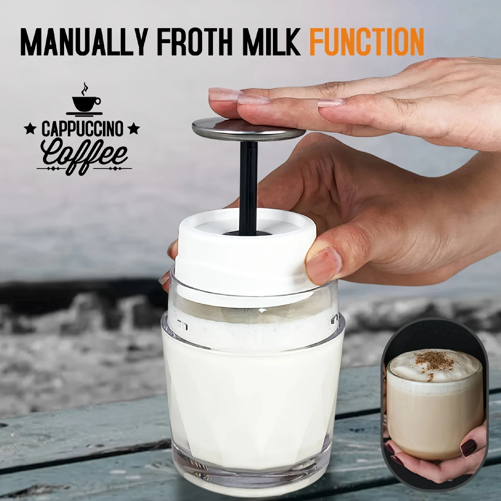 3 In1 Portable Coffee Machine Hot/Cold Water Manual Espresso Maker For Capsule & Ground Hand Press Brewer hiking Travel