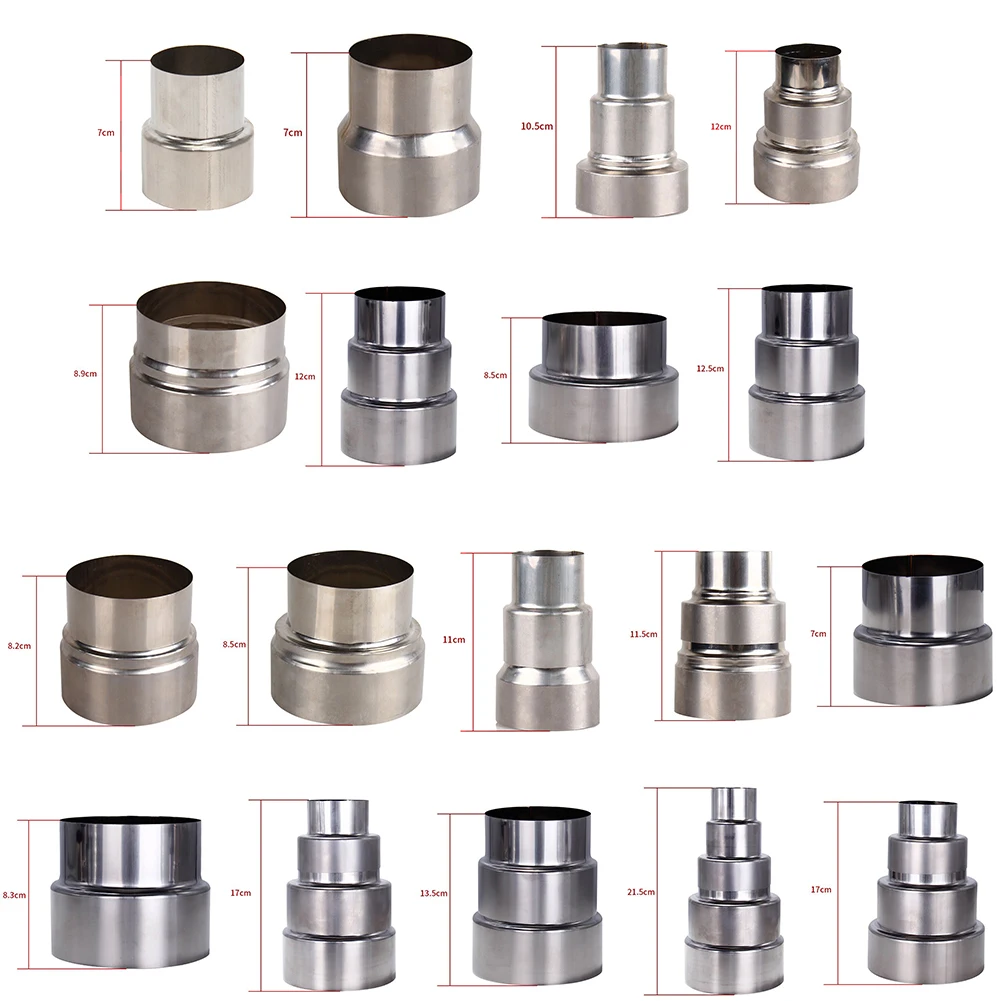 Stainless Steel Flue Exhaust Pipe Reducing Joint Chimney Adaptor Stove