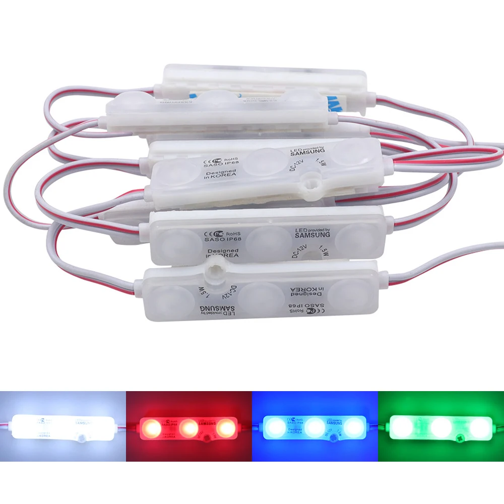 DC12V LED Module Light 3LEDs 1.2W Super Bright Advertising Design LED Module Lamp IP68 5630 Sign Backlight