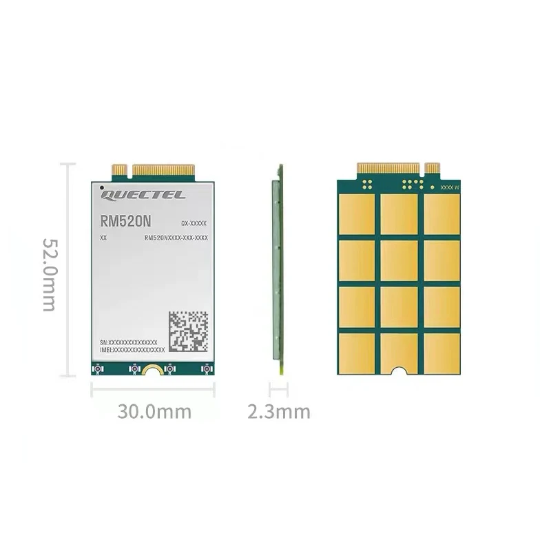 Tampon RM520N-EU de Quectel-RM520NEUDA-M20-SGASA de technologie de 6 GHz 5G NR M.2 pour l'Europe EMEA APAC Brésil nouveau original