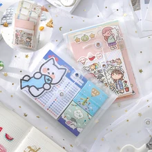 

1Pc Transparent File Folder Waterproof Document Bag Portable Storage Bags Organizer Folders for Office Stationery School Supply